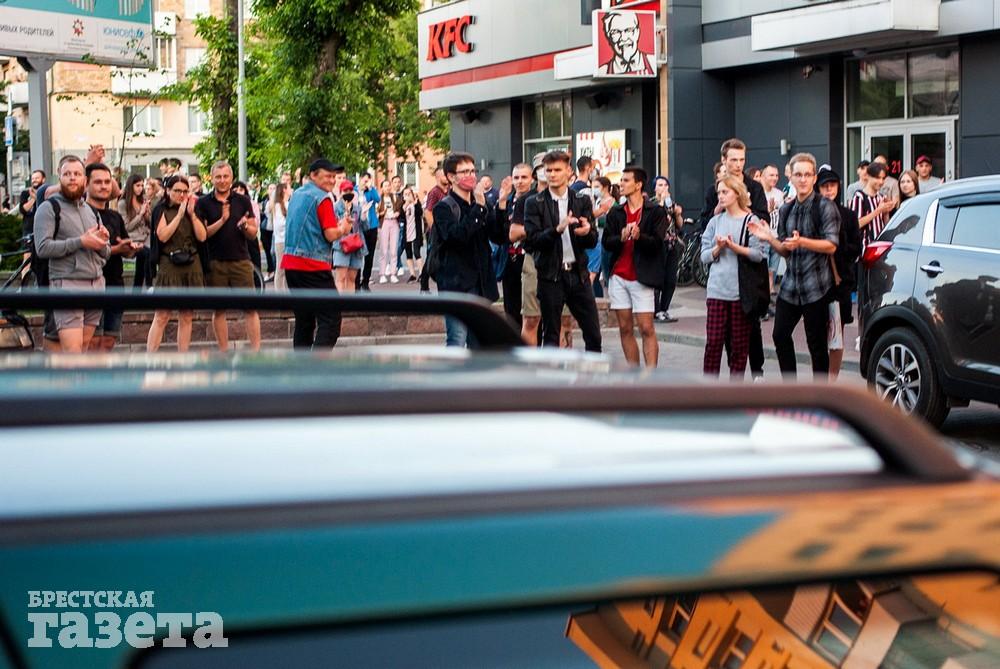 Акция протеста в Бресте 14 июля. Фото: , "Брестская газета"