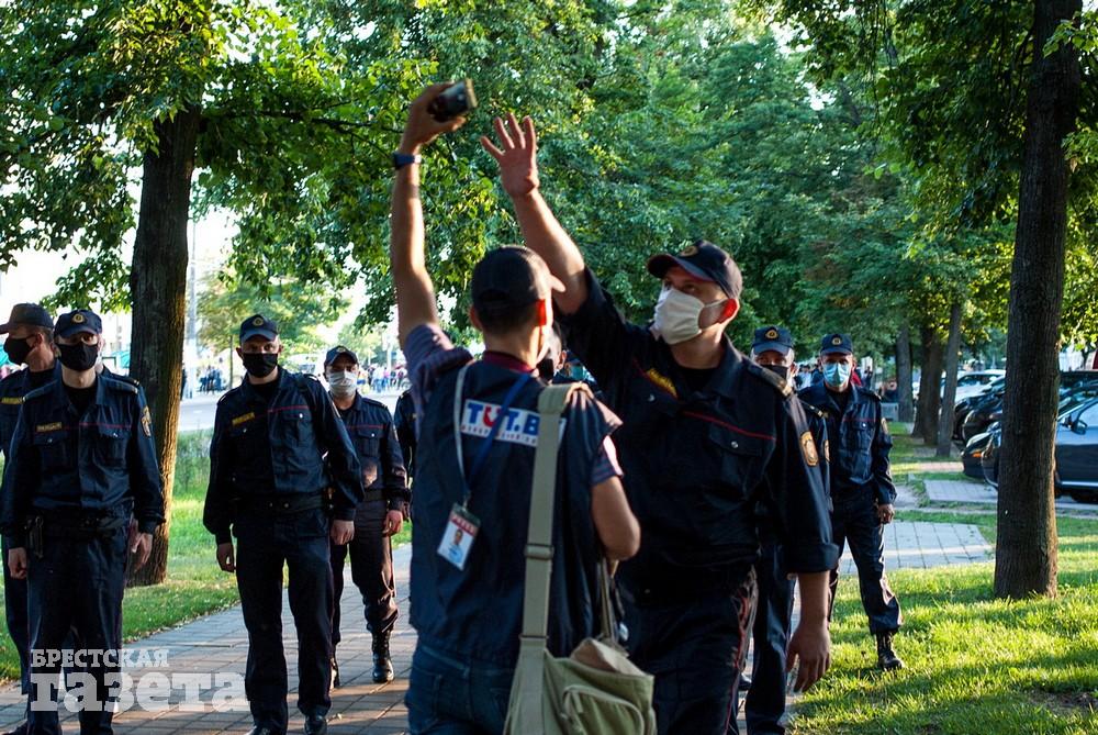 Акция протеста в Бресте 14 июля. Фото: , "Брестская газета"