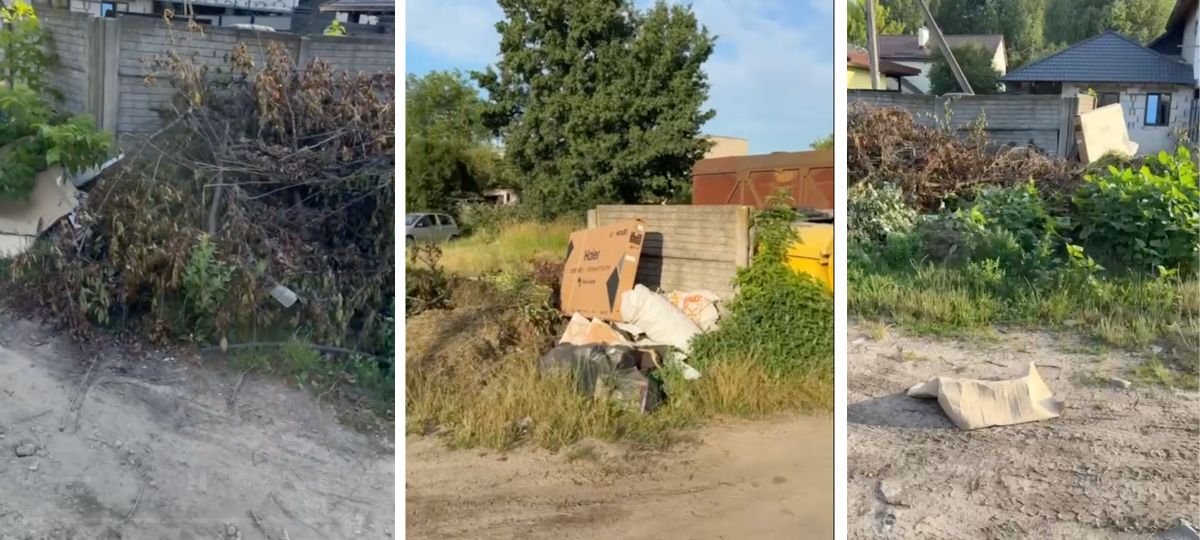 Свалка крупногабаритного мусора во 2-м Западном тупике на Речице в Бресте