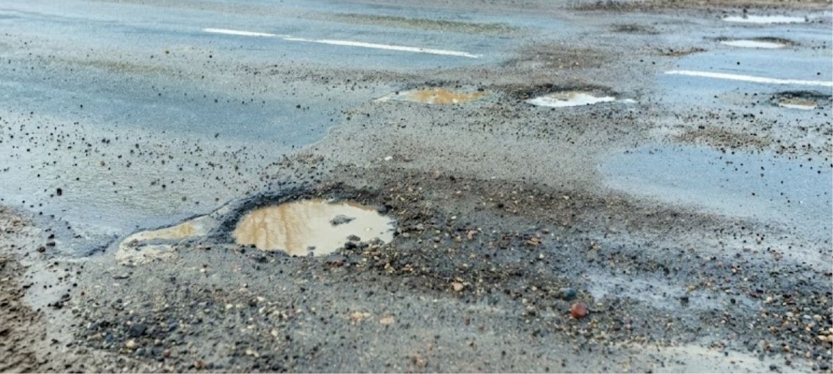 Пинск, дорога, ямы